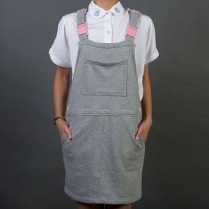 Lazy Oaf Clippy Dungaree Dress L